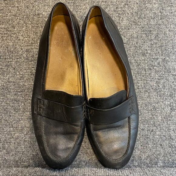 Naturalizer Milo Loafers Womens 11 Soft Black Leather Slip On Low Top Flats - Picture 1 of 6